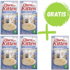 INABA Cat Churu Kitten Tuna - przysmak dla kota - 4x(4x14g) + GRATIS