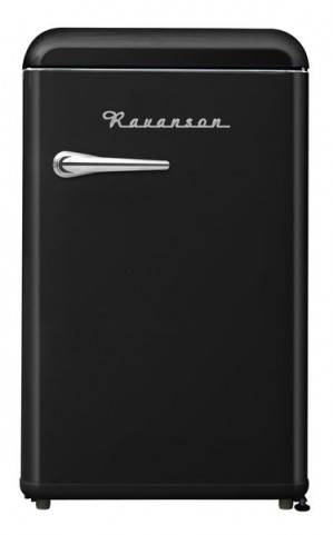 Lodówka Retro Ravanson LKK-120RB (545mm x 895mm x 585 mm; 106 l; czarny)