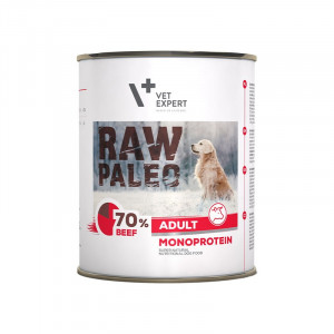 VET EXPERT Raw Paleo Adult Monoprotein Wołowina - mokra karma dla psa - 800g