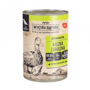 WIEJSKA ZAGRODA Kaczka z gruszką - mokra karma dla psa - 400g