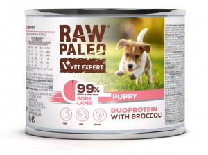RAW PALEO Duoprotein Pork & Lamb Puppy - mokra karma dla psa - 200g