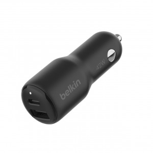 BELKIN ŁADOWARKA SAMOCHODOWA PODWÓJNA USB-C+A 42W