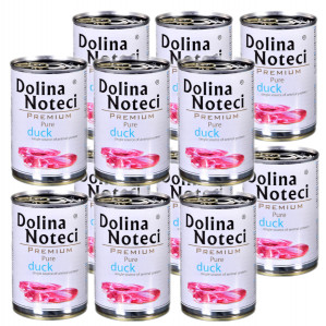 DOLINA NOTECI Premium Pure bogata w kaczkę - mokra karma dla psa - 12x400g