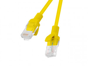 Lanberg Patchcord RJ45, kat. 5e, UTP, 1m, żółty