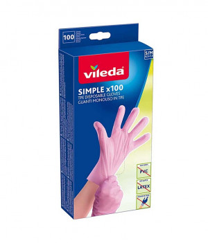 Rękawice Vileda Simple x100 S/M