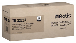 Toner Actis TB-2220A do drukarki Brother, Zamiennik Brother TN-2220; Standard; 2600 stron; czarny.