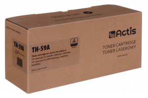 Actis TH-59A Toner do drukarki HP, zamiennik HP CF259A; Supreme; 3000 stron; czarny. Z chipem. Zalecamy wyłączenie aktualizacji oprogramowania drukarki, nowa aktualizacja może powodować problemy z właściwym działaniem tonera