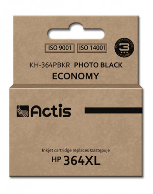 Actis KH-364PBKR Tusz do drukarki HP, Zamiennik HP 364XL CB322EE; Standard; 12 ml; czarny, foto.