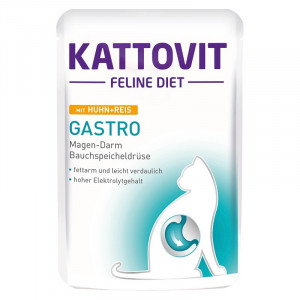 KATTOVIT Feline Diet Gastro Kurczak z ryżem - mokra karma dla kota - 85 g