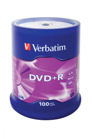 Dvd+r verbatim azo 4.7gb 16x matt silver sp 100szt 43551