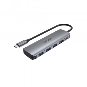 UNITEK HUB USB-C 3XUSB 3.1 GEN1, PD 100W, HDMI 4K