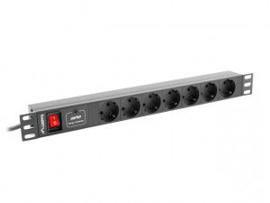 LANBERG LISTWA ZAS. RACK PDU (1U,10A,7X SHUKO,2M)