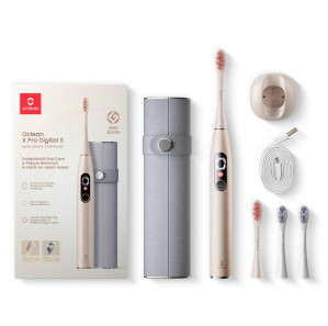 Zestaw szczoteczek sonicznych Oclean X Pro Digital Set (złoty)