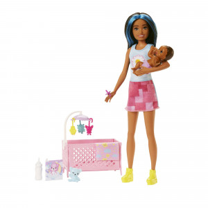 Barbie Opiekunka Zestaw Lalka i bobas HJY34 (FHY97)