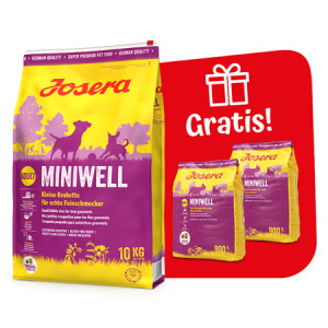 JOSERA Miniwell - sucha karma dla psa - 10 kg + 2x900 g GRATIS!