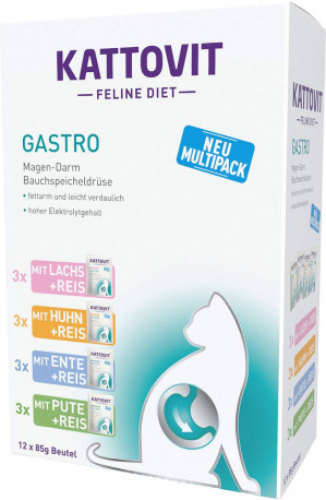 KATTOVIT Feline Diet Gastro - mokra karma dla kota - 12x85 g