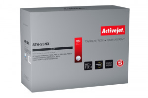 Activejet ATH-55NX Toner do drukarek HP, Canon, Zamiennik HP 55X CE255X, Canon CRG-724H; Supreme; 12500 stron; czarny.