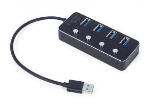 GEMBIRD HUB USB 3.1 (GEN 1) 4-PORTOWY Z PRZEŁĄCZNI