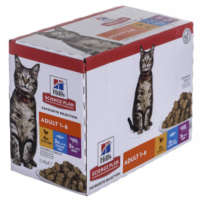 HILL'S Prescription Diet Feline Adult Multipack Classic - mokra karma dla kota - saszetka 12x85 g