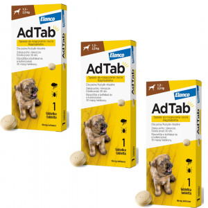 AdTab Tabletki dla psów (1,3-2,5kg) 3x(1x56mg)