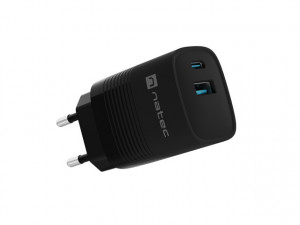 NATEC ŁADOWARKA RIBERA GAN 1X USB-A + 1X USB-C 30W