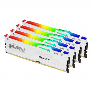 Kingston FURY DDR5 128GB (4x32GB) 5600MHz CL40 Beast White RGB (KF556C40BWAK4-128)