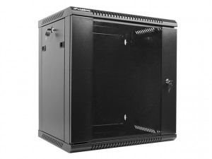 Lanberg szafa instalacyjna wisząca 19'' 12U 600x450mm czarna (drzwi szklane)
