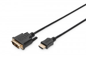 ASSMANN Kabel adapter HDMI 1.3 Standard Typ HDMI A/DVI-D (18+1) M/M czarny 5m
