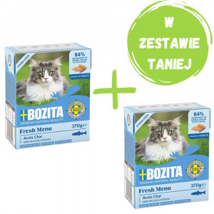 BOZITA Sterilised kawałeczki w sosie z pstrągiem - mokra karma dla kota - 370g + GRATIS!