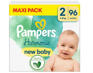 Pampers Harmonie Baby Pieluszki 4-8kg, rozmiar 2-MINI, 96szt