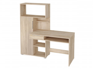 Biurko z regałem 150x149x58 DUET sonoma