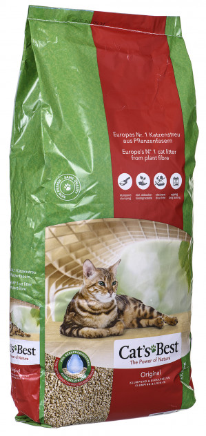 JRS Cat'S Best Original - drewniany żwirek dla kota (zbrylający) 17,2kg