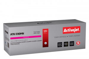 Activejet ATK-590MN Toner do drukarki Kyocera, Zamiennik Kyocera TK-590M; Supreme; 5000 stron; purpurowy.