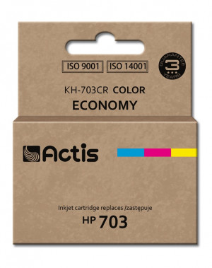 Actis KH-703CR Tusz do drukarki HP, Zamiennik HP 703 CD888AE; Standard; 12 ml; kolor.