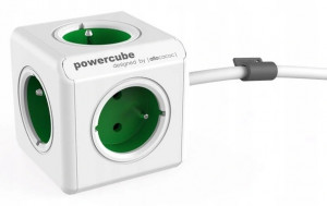 Allocacoc Przedłużacz PowerCube Extended 1.5 m Green
