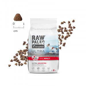VET EXPERT Raw Paleo Ultra Mini Adult Wołowina - sucha karma dla psa - 2kg