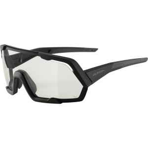 ALPINA Okulary na rower ROCKET V czarne mat szkło CLEAR Cat.0-3 HYDROPHOBIC, FOGSTOP new 2022