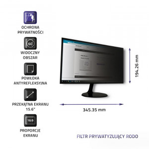QOLTEC FILTR PRYWATYZUJĄCY RODO 15.6