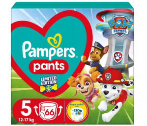PAMPERS Pieluchy WB Paw Patrol rozm.5 12-17kg 66szt