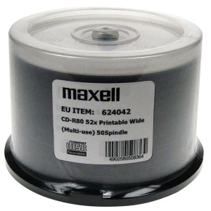 MAXELL CD-R 700MB 50 szt.t 52x80 min, spindel, płyta do nadruku