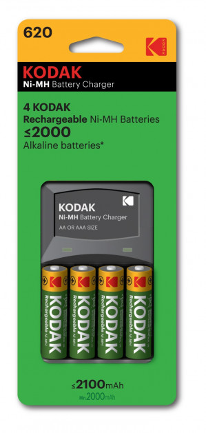 KODAK ŁADOWARKA K620-E + 4 AKUMULTORKI 2100 MAH