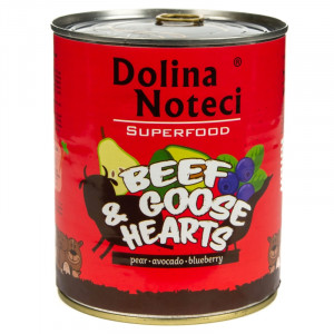 DOLINA NOTECI Superfood z wołowiną i sercami z gęsi - mokra karma dla psa - 400g