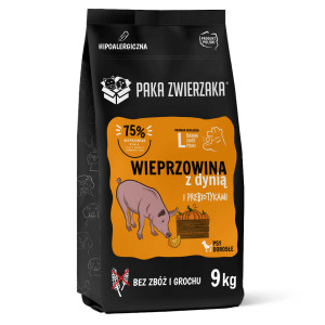 PAKA ZWIERZAKA Wieprzowina z dynią L - sucha karma dla psa - 9kg