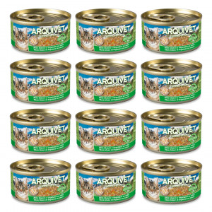 ARQUIVET Biały tuńczyk z warzywami - mokra karma dla kota - 12x80g
