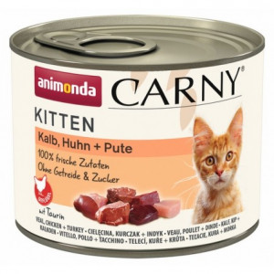 ANIMONDA Carny Kitten Cielęcina, kurczak, indyk - mokra karma dla kota - 200g