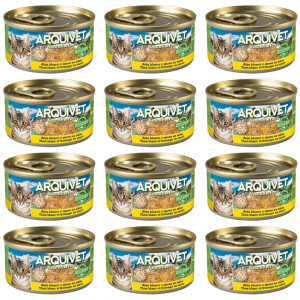 ARQUIVET Tuńczyk z serem - mokra karma dla kota - puszka - 12x80g