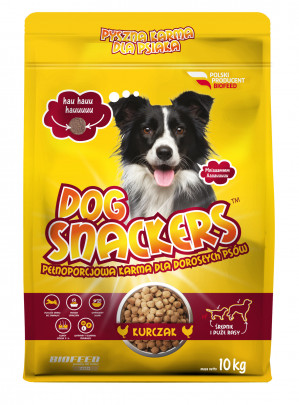 BIOFEED Dog Snackers Adult średnie i duże Kurczak - sucha karma dla psa - 10 kg