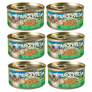 ARQUIVET Biały tuńczyk z warzywami - mokra karma dla kota - 6x80g