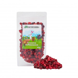FACTORY HERBS Żurawina liofilizowana - przysmak dla gryzoni i królika - 10g