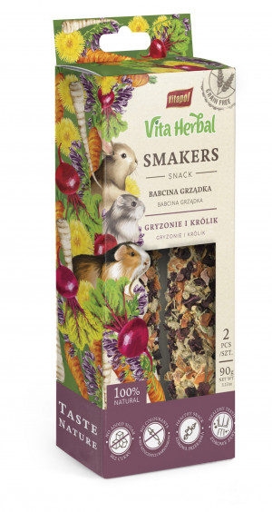 VITA HERBAL Smakers Babcina Grządka - przysmak dla gryzoni i królika - 2 szt.